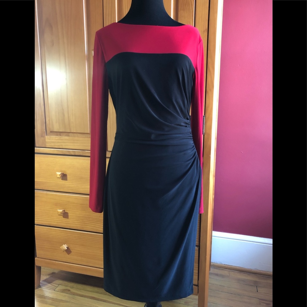 Black and red overlay dress